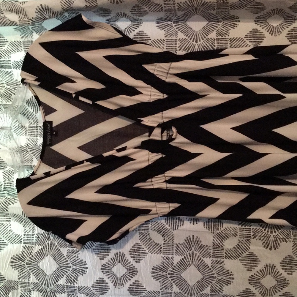 Chevron black and white dress